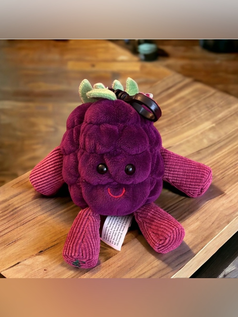 Scentsy Buddy Clip Juicy the Berry Purple Scented Backpack Plush Grape Kids